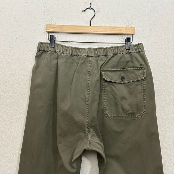 OUTERKNOWN Mens Paz Drawstring Waist Khaki Pants in Sage Green - Picture 5 of 13